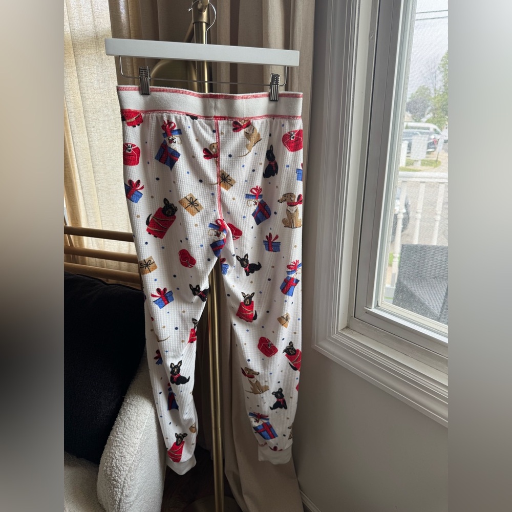 PJ Salvage Women Pajama Bottoms - White and Red with Fun Print | Small - Picture 3 of 6